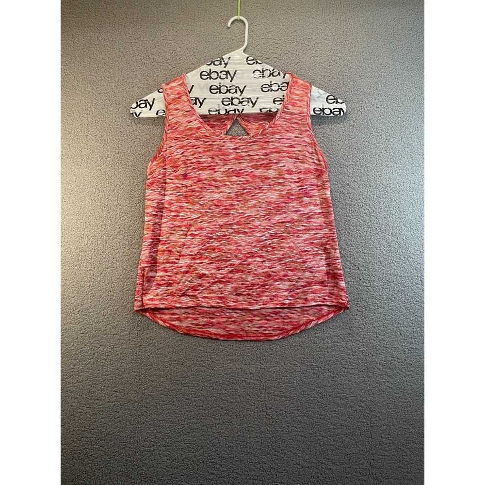 Cato Burnt Orange Woven Patter Tank with Overlayed Back, Size‎ XL